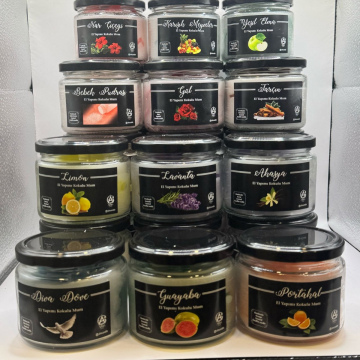 60 ADET KOKULU KAVANOZ MUM (220 gr.)